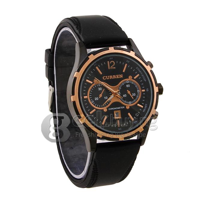 CURREN 8066 Men's Fashion & Casual Watches - Black