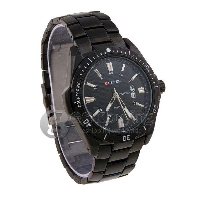 CURREN 8110 Stainless Steel Men's Fashion & Casual Watches - Black
