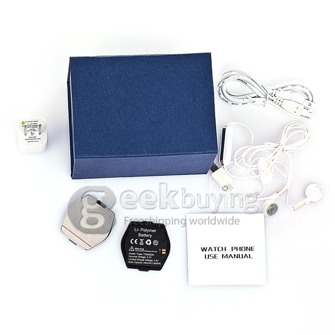 A8 1.54 inch Touch Screen MTK 6250 Watch phone Bluetooth/Sync Phonebook/Call/SMS/Anti Lost - Yellow