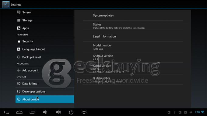 IMITO QX2 RK3188T Quad Core Google Android 4.2.2 OS Cortex-A9 1.4GHz Mini PC TV Box 2G/8G Bluetooth WIFI - Black