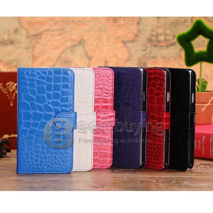 New Crocodile Pattern Wallet Leather Flip Case for Samsung Galaxy Note 3 III N9000 - Rose