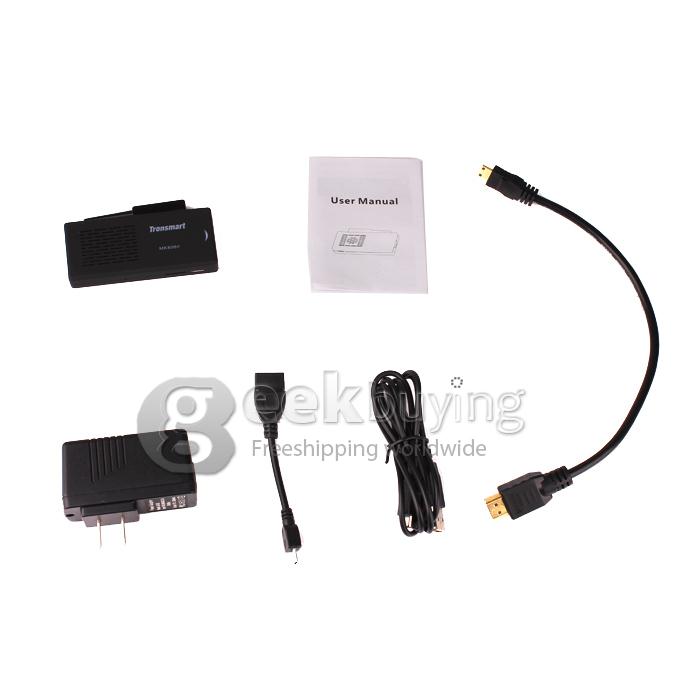 Tronsmart MK808II (Updagraded MK808) Rockchip RK3066 Dual Core TV Box Mini PC Google Android 4.2.2 OS 1G/8G WIFI/Bluetooth with External Wifi Antenna - Black