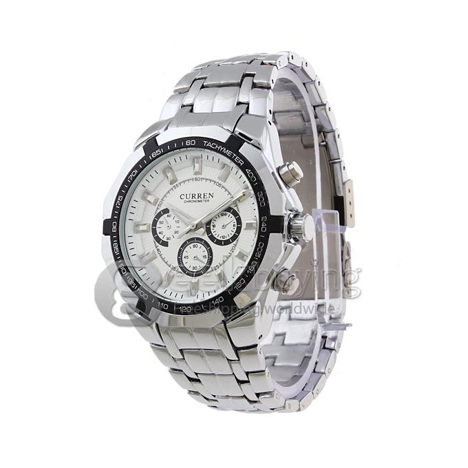 CURREN 8084 Stainless Steel Men's Fashion & Casual Watches - Silver