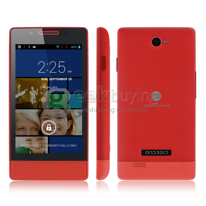 CUBOT C9W 4.0 Inch Capacitive Screen MTK6572W Dual Core 1.2GHz Smart Phone Android 4.2 OS 3G/Bluetooth/WiFi- Red