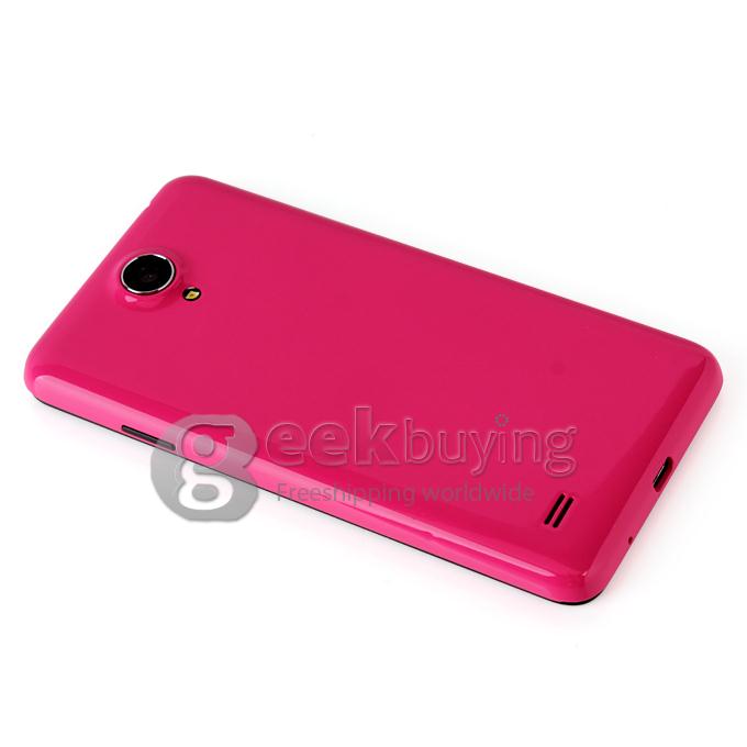 W450 4.5inch FWVGA Capacitive Screen MTK6582 Quad Core Smartphone 1G/4G 8.0MP Camera Android 4.2 OS 3G/GPS with Free Case - Pink