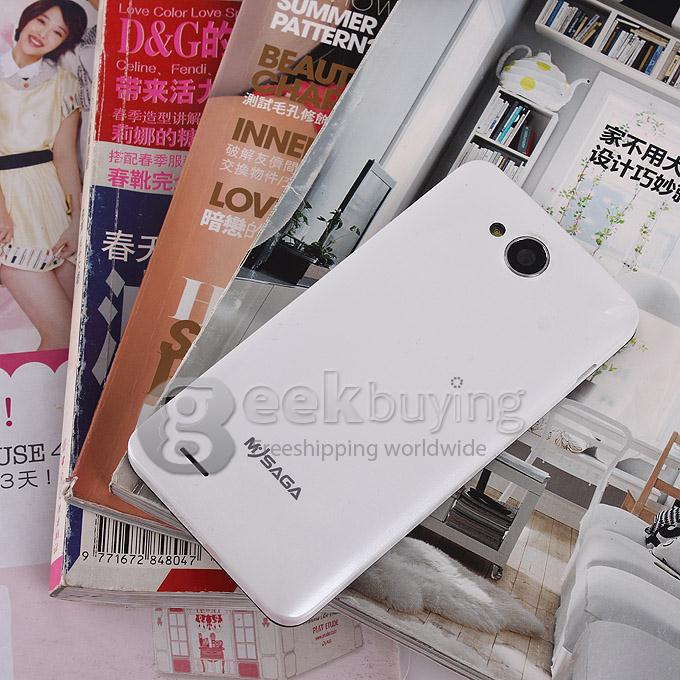 MYSAGA C1 4.0Inch Capacitive Touch Screen MTK6572W Dual Core Smartphone Dual Camera Android 4.2 OS 3G/GPS - White
