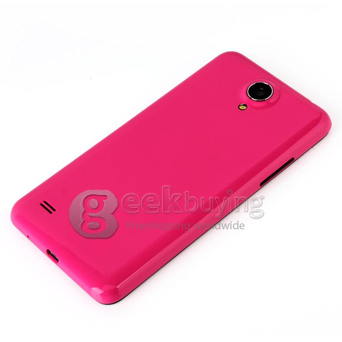 W450 4.5inch FWVGA Capacitive Screen MTK6582 Quad Core Smartphone 1G/4G 8.0MP Camera Android 4.2 OS 3G/GPS with Free Case - Pink