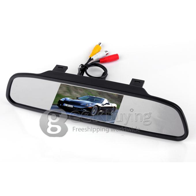 4.3Inch 2 Video Input TFT LCD Display Screen 480*234 Car Parking Rear View Reverse Mirror Monitor for Car DVD VCD Camera