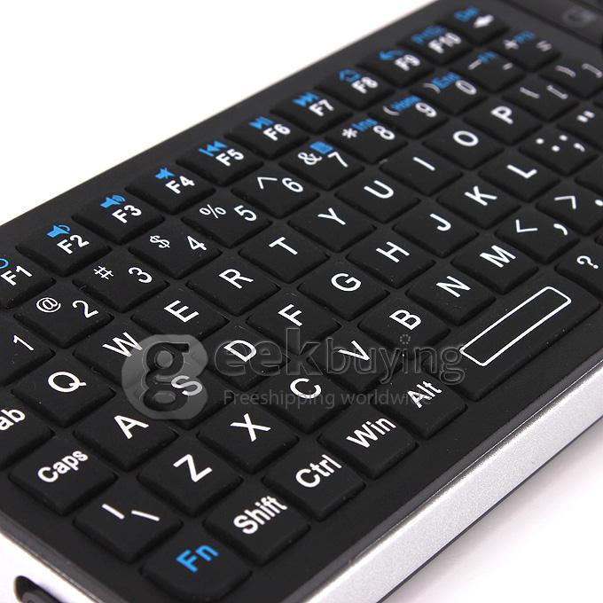 IPazzPort KP-810-16BAR Bluetooth Wireless Keyboard Flymouse with Silicone Case for The Remote Control of Apple TV