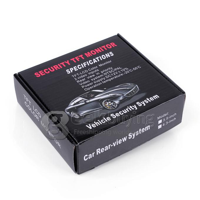 4.3 Inch Display 2 Input TFT Color LCD Car Reverse Rear View Monitor for Rear Camera DVD VCD STB Satellite Receiver