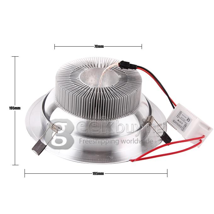 15W 15*1W 1250LM Natural White Light Recessed LED Ceiling Recessed Bulb (AC 85-265V)