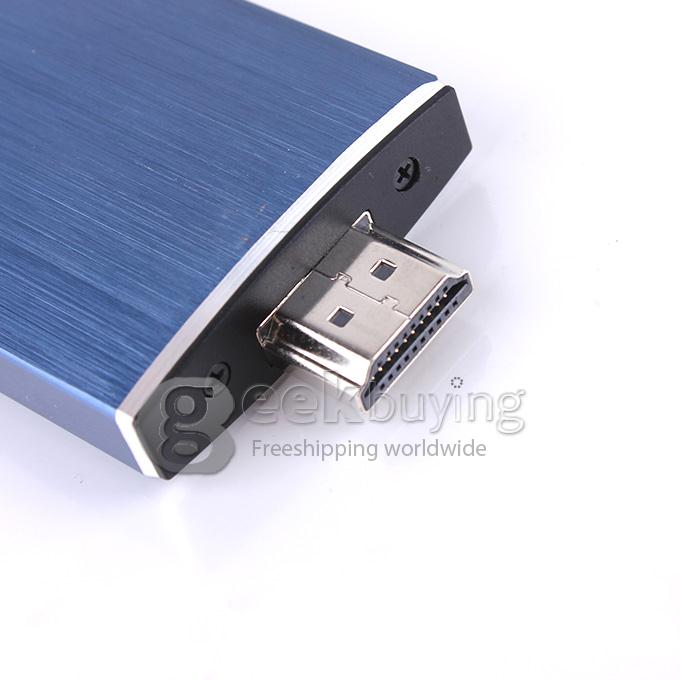 GK525 RK3188T Quad Core 1.4Ghz Android 4.2.2 OS Mini TV BOX Dongle 2G/8G Bluetooth 2.0MP Camera Microphone External Wifi Antenna - Blue