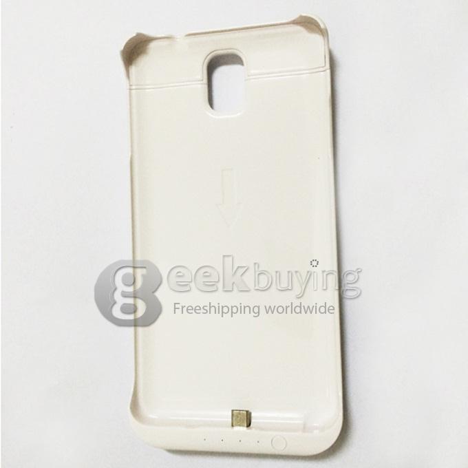 3800mAh External Battery Pack Case Cover for Samsung Galaxy Note 3 III N9000 - White
