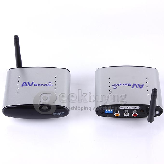 PAT-330 2.4GHz 4 Channel Wireless AV Audio Video Transmitter Receiver For DVD DVR CCD Camera IPTV