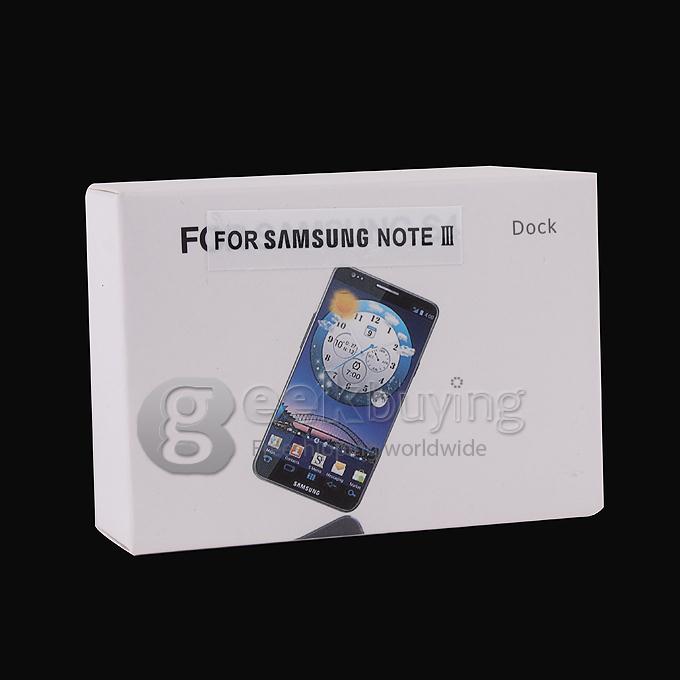 Battery & Dock Charger with Stand Holder Cradle for Samsung Galaxy Note 3 III N9000 - White