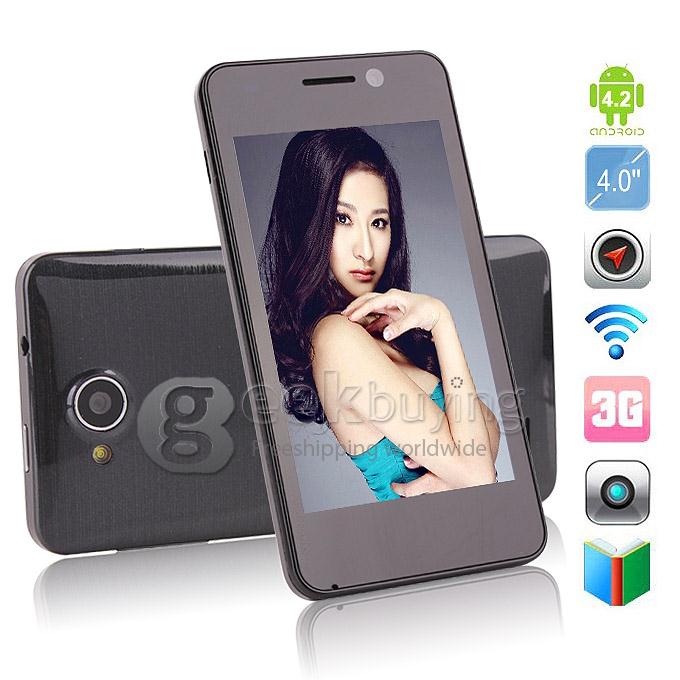 CUBOT GT90 MTK6572W Dual Core 1.3GHz Smart Phone 4G ROM 5.0MP Camera 3G/GPS- Black