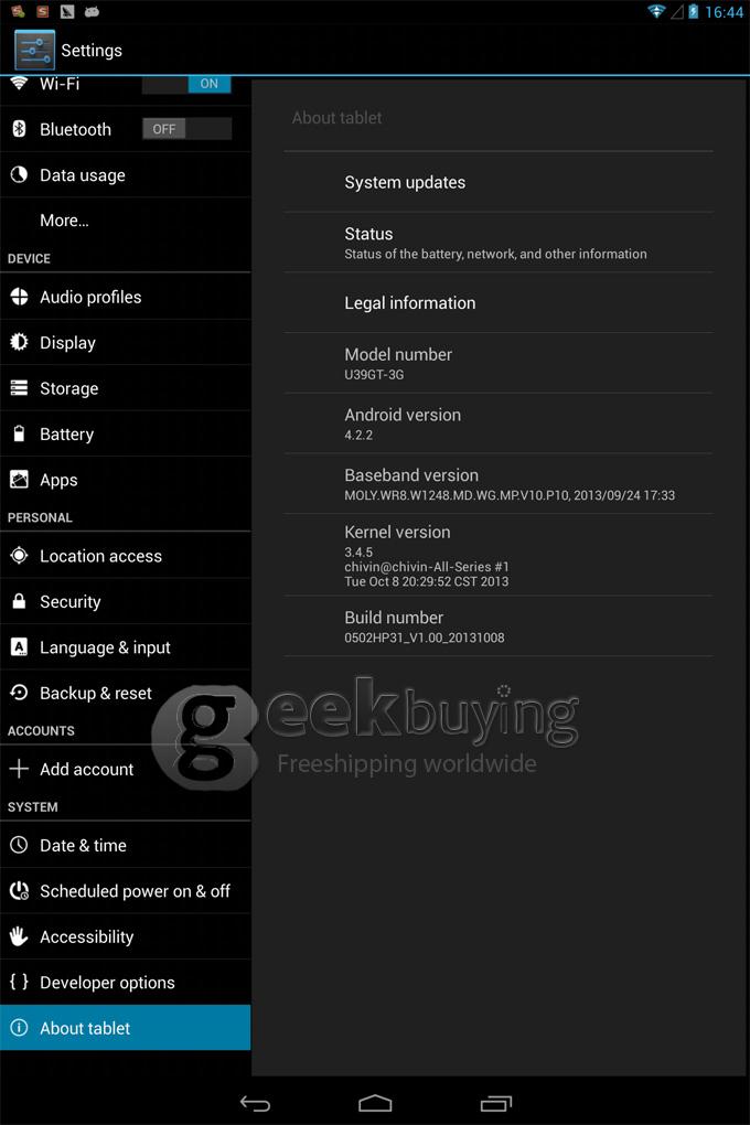 Cube U39GT-3G Talk9 MTK8389T 1.5GHz 9 inch Tablet PC Phablet Android 4.2 Quad Core PLS Capacitive Touch Screen 1920*1280 1GB/16GB - White