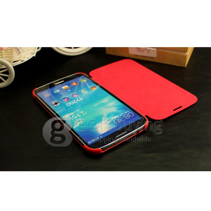 New Luxury Flip PU Leather Case Cover for Samsung Galaxy Mega 6.3 GT-i9200 Red