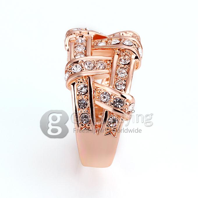 Rose Gold 18KRGP Alloy Ring - 8 Size