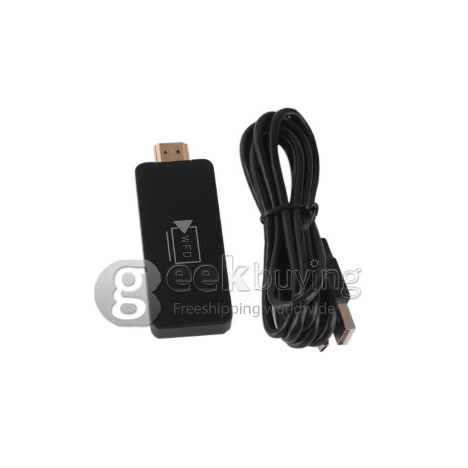 WFD S ARM Cortex A9 HDMI 1.4 DLNA&Airplay Miracast dongle Support Android 4.2 or above device- Black