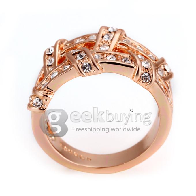 Rose Gold 18KRGP Alloy Ring - 8 Size