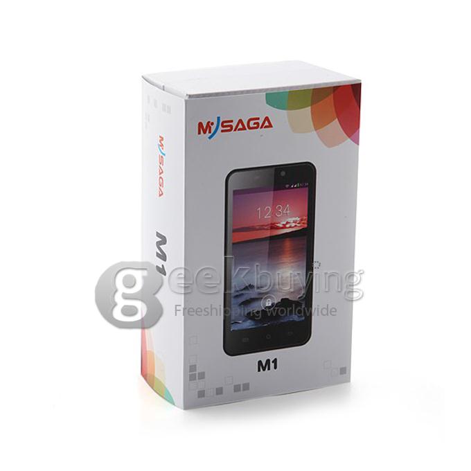 MYSAGA M1 4.5Inch IPS HD Screen MTK6589 Quad Core Smartphone 1GB/4GB 12.6MP Camera Android 4.2 OS 3G/GPS - Black