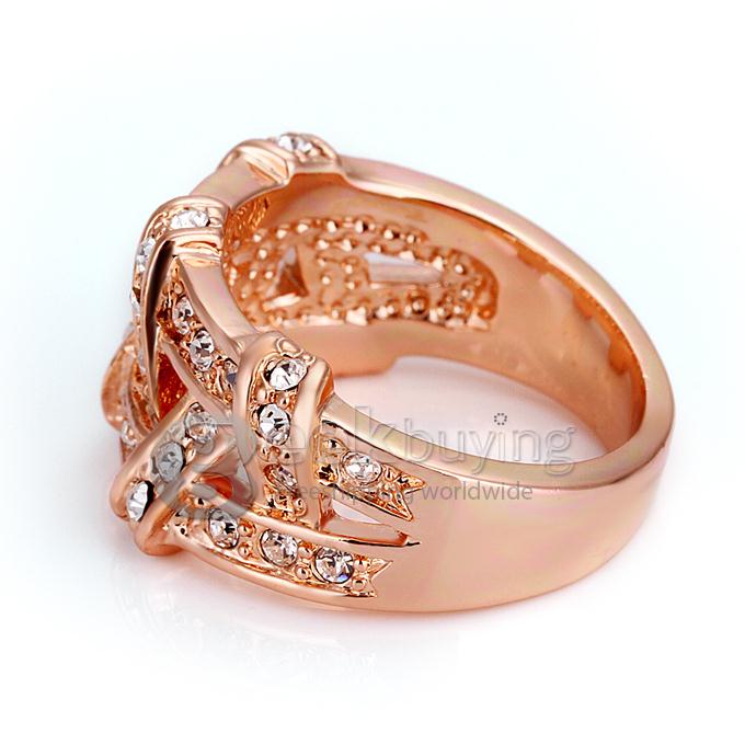 Rose Gold 18KRGP Alloy Ring - 8 Size