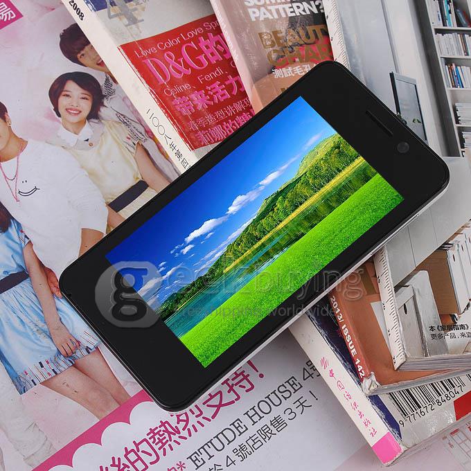 MYSAGA C1 4.0Inch Capacitive Touch Screen MTK6572W Dual Core Smartphone Dual Camera Android 4.2 OS 3G/GPS - White
