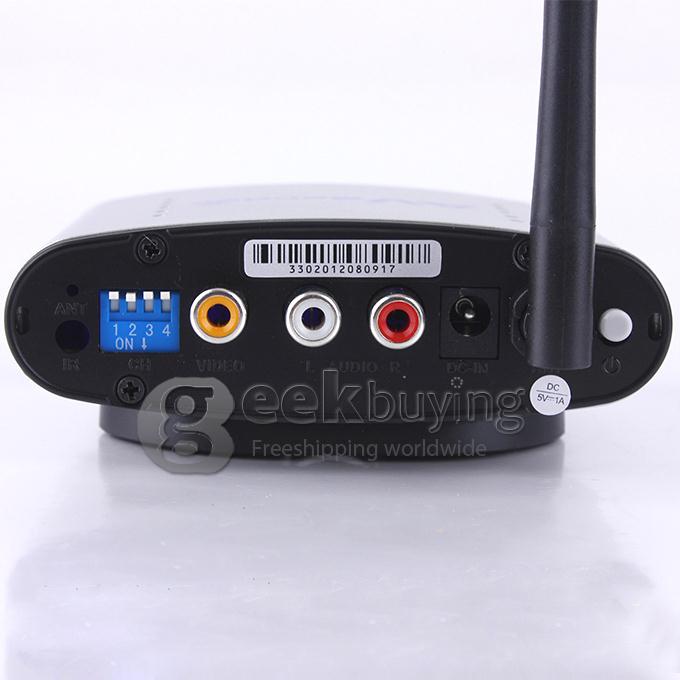 PAT-330 2.4GHz 4 Channel Wireless AV Audio Video Transmitter Receiver For DVD DVR CCD Camera IPTV