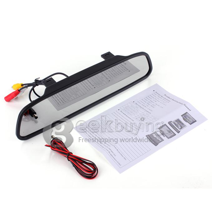 4.3Inch 2 Video Input TFT LCD Display Screen 480*234 Car Parking Rear View Reverse Mirror Monitor for Car DVD VCD Camera