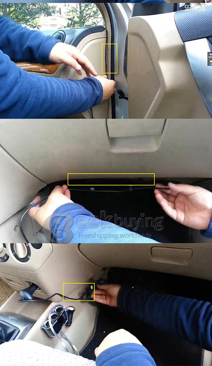 Rearview Mirror Car DVR Allwinner 6000A Dual Camera 1080P+720P 4.3 Inch 170 Degree Angle Lens with G-sensor and IR Night Vision Function