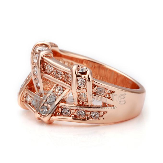 Rose Gold 18KRGP Alloy Ring - 8 Size