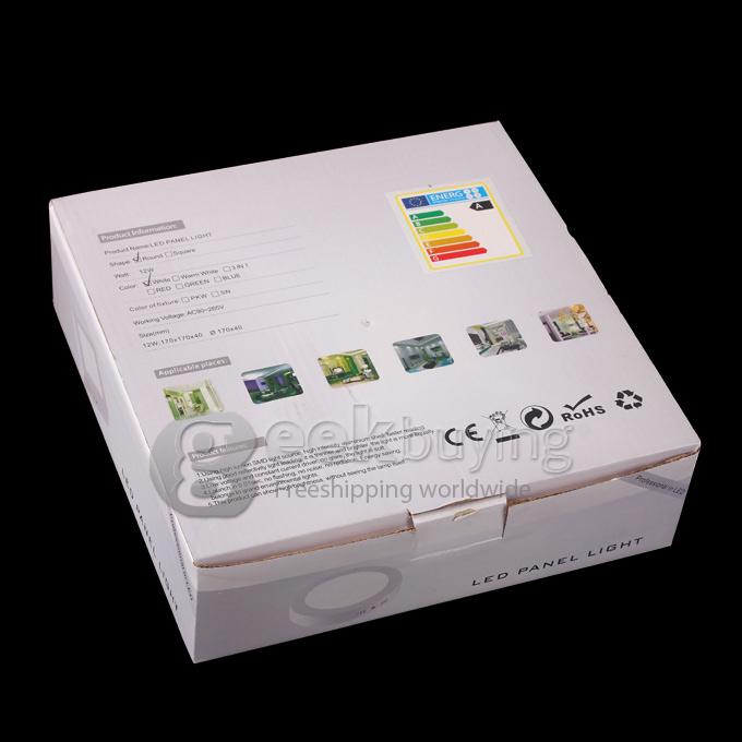 60*2835SMD 1200LM 6000K 12W Natura White Light LED Panel Light with Aluminium Frame (AC 85-260V)