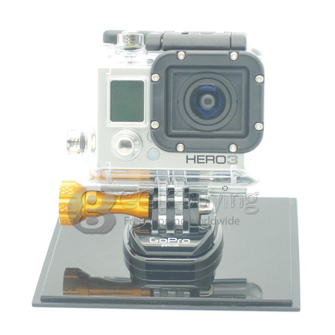 High Quality & Precision CNC Machining Thumb Knob Aluminum Alloy Bolt Nut Screw Kit For Gopro Hero 4 / 3 / 2 / 1 KEECOO SJCAM (Gold)