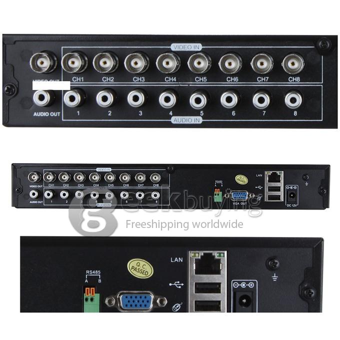 SX-9208-5024C 8CH CCTV Camera System 8 D1 Outdoor Cameras H.264 1/4