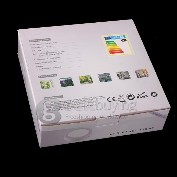 60*2835SMD 1180LM 3000K 12W Warm White Light LED Panel Light with Aluminium Frame (AC 85-260V)