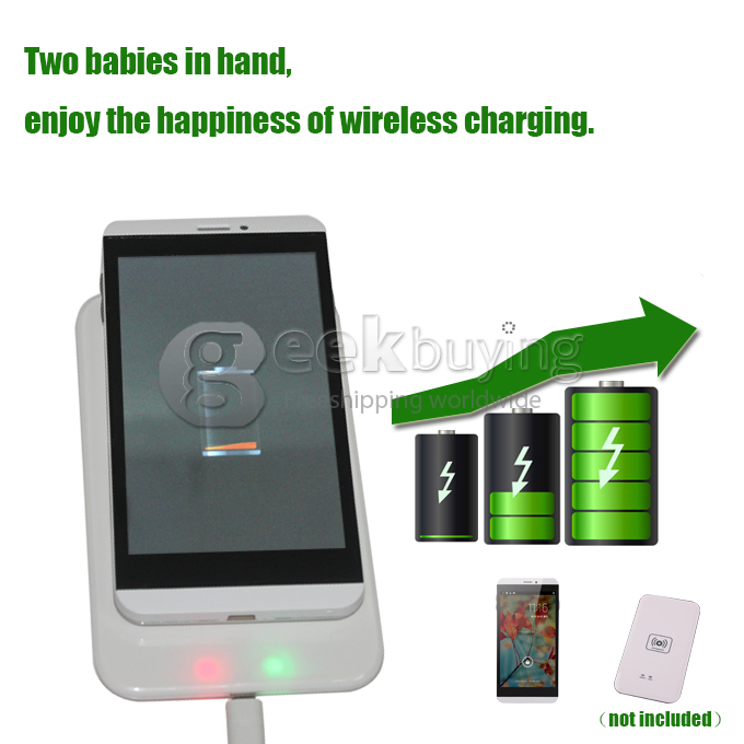 IPEGTOP Z26 MTK6589 Quad Core 1.2GHz 5.0 inch Android 4.2.1 OS Smart Phone 1GB RAM 4GB ROM QHD IPS ScreenQI Wireless Charging & Free Leather Case - White