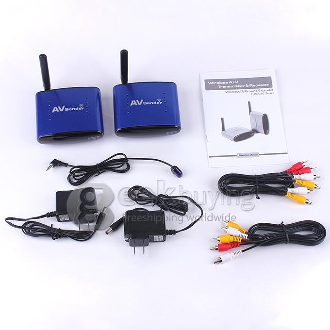 RAT-503 Fashion New 5.8GHz Wireless AV Audio Video Transmitter Receiver with IR Remote For DVD DVR CCD Camera IPTV TV