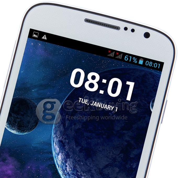 Doogee DG300 MTK6572W Dual Core 1.3GHz 5.0inch Android 4.2 OS Smartphone 512MB RAM 4GB ROM QHD Capacitive Screen 5.0MP Camera 3G GPS - White