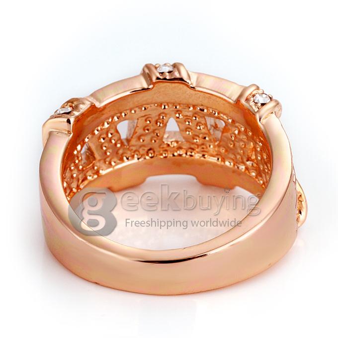 Rose Gold 18KRGP Alloy Ring - 8 Size