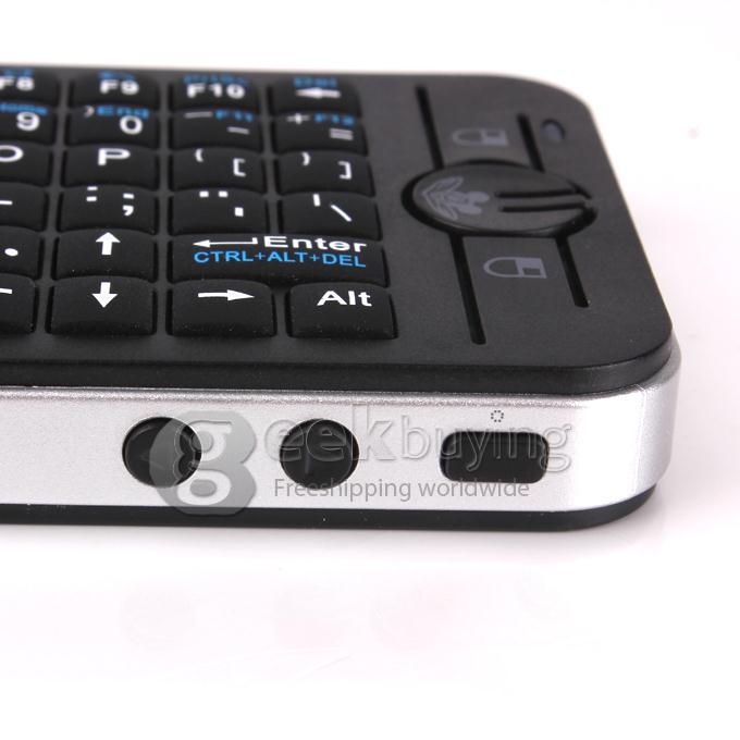 IPazzPort KP-810-16BAR Bluetooth Wireless Keyboard Flymouse with Silicone Case for The Remote Control of Apple TV