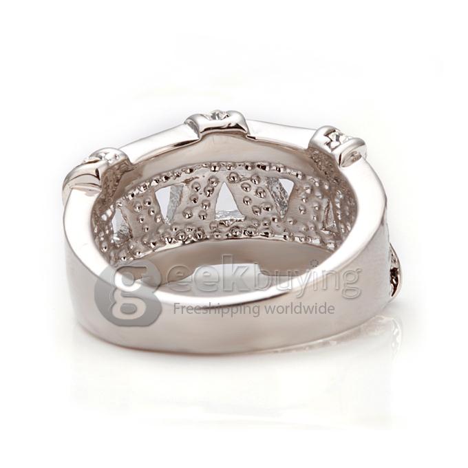 Silver 18KRGP Alloy Ring - 6 Size