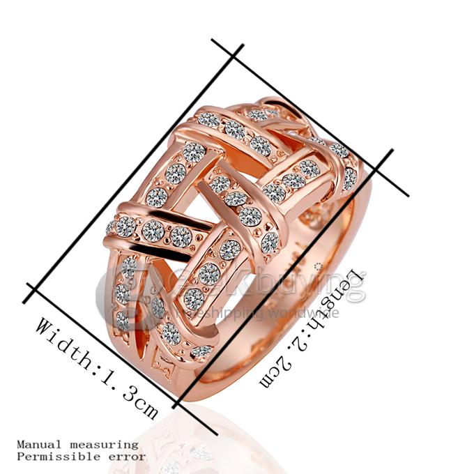 Rose Gold 18KRGP Alloy Ring - 8 Size