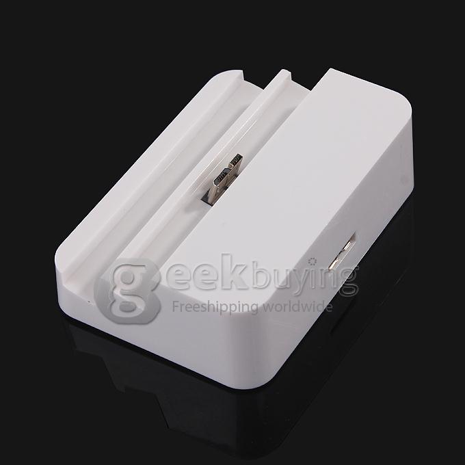 Battery & Dock Charger with Stand Holder Cradle for Samsung Galaxy Note 3 III N9000 - White