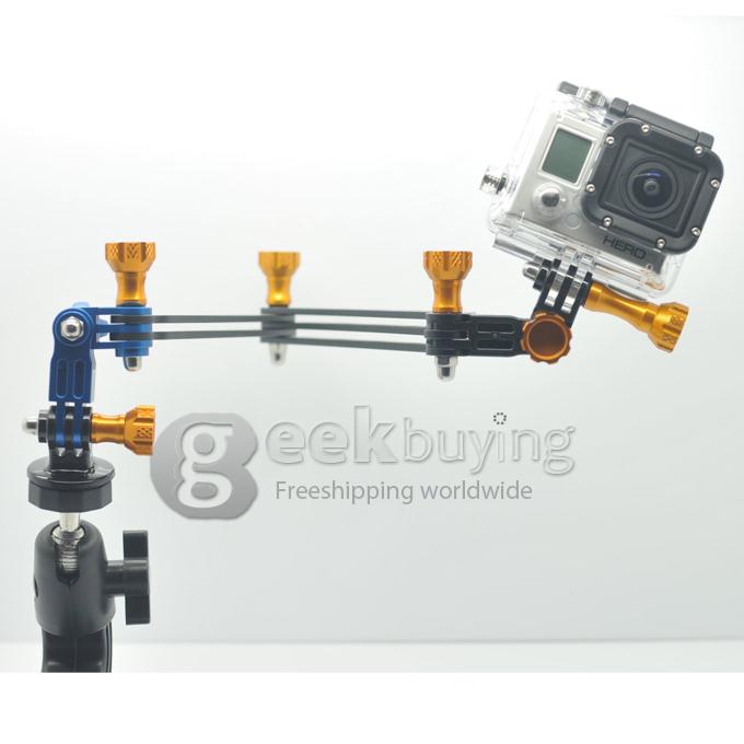 High Quality & Precision CNC Machining Thumb Knob Aluminum Alloy Bolt Nut Screw Kit For Gopro Hero 4 / 3 / 2 / 1 KEECOO SJCAM (Gold)