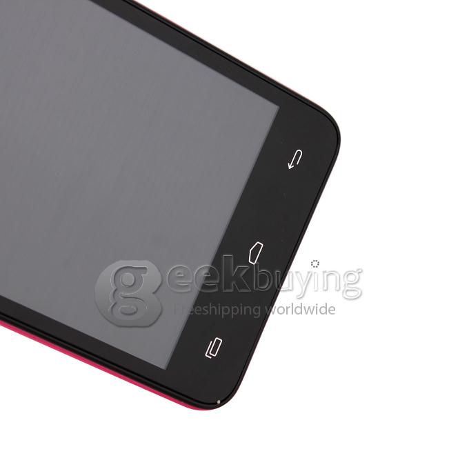 W450 4.5inch FWVGA Capacitive Screen MTK6582 Quad Core Smartphone 1G/4G 8.0MP Camera Android 4.2 OS 3G/GPS with Free Case - Pink