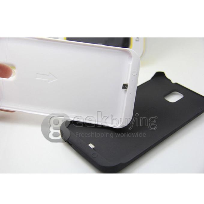 3800mAh External Battery Pack Case Cover for Samsung Galaxy Note 3 III N9000 - White