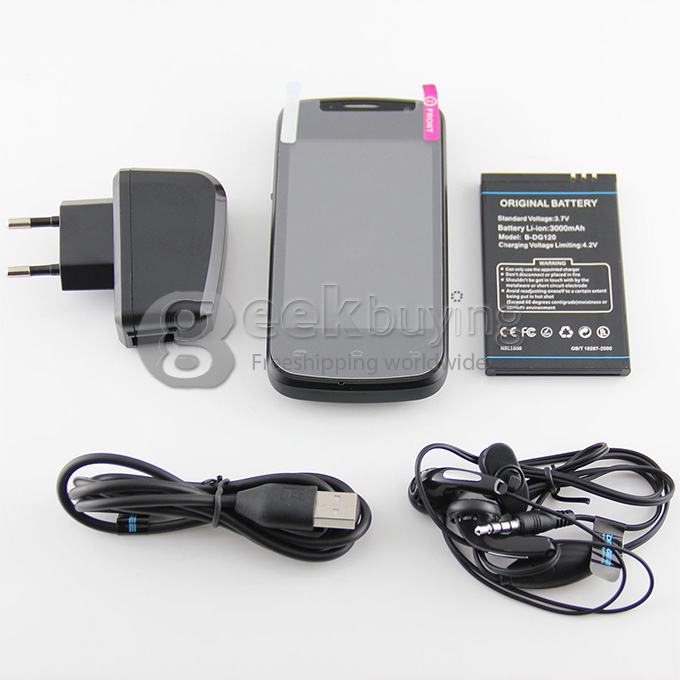 Doogee DG120 3.5inch MTK6572W Dual Core Smartphone HVGA Capacitive Screen 256MB/512MB 3.0MP Camera Android 4.2 OS 3G/GPS - Black