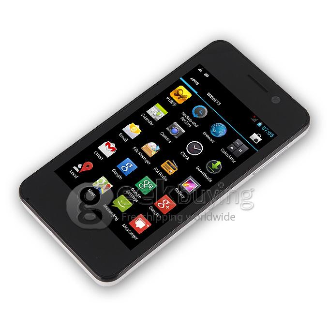 MYSAGA C1 4.0Inch Capacitive Touch Screen MTK6572W Dual Core Smartphone Dual Camera Android 4.2 OS 3G/GPS - White