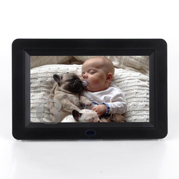 ZJ1285-DVR4 1CH 7 Inch 2.4GHz Wireless Night Vision Camera Monitor System for Office/Baby DVR Monitoring (US Plug) Black